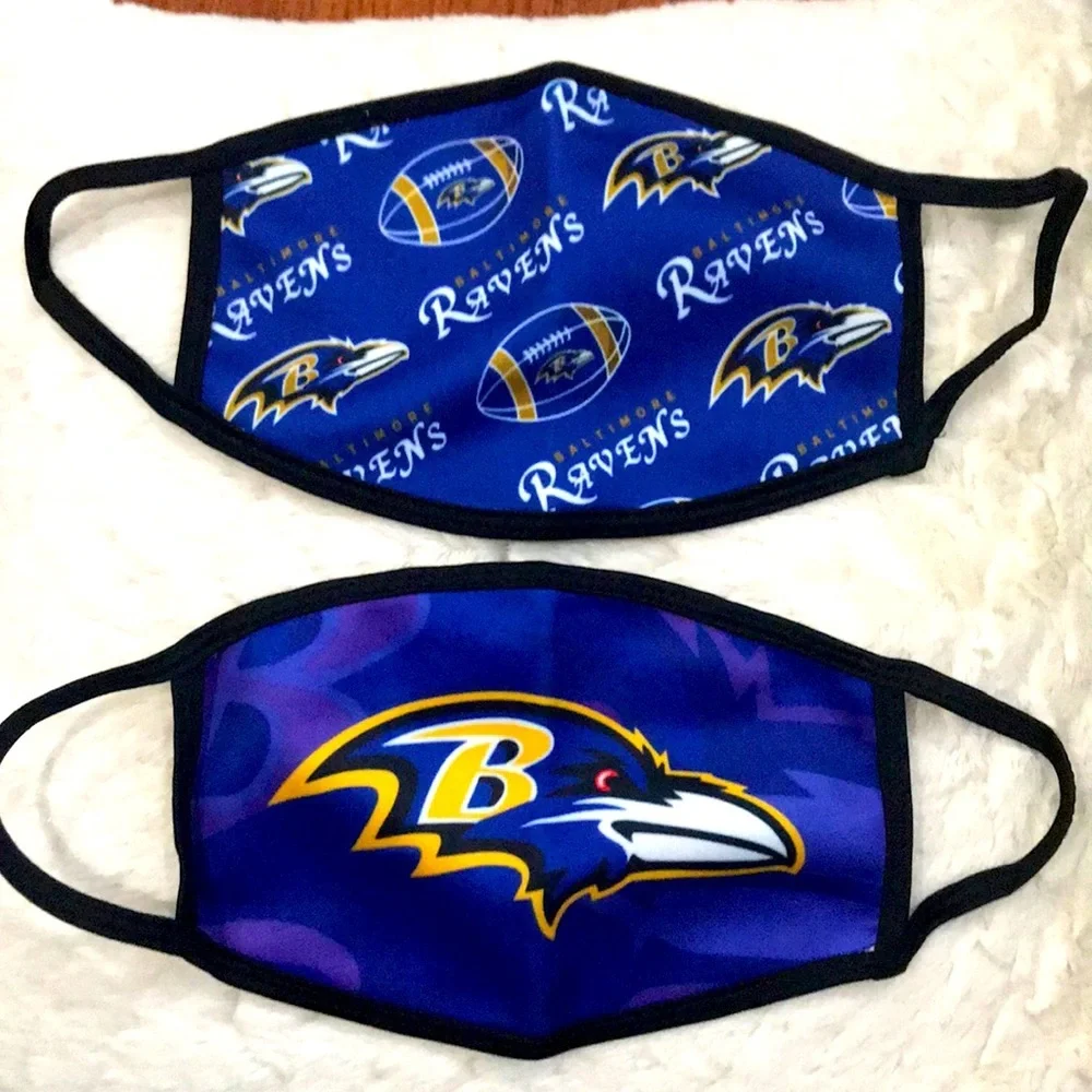 New Baltimore Ravens face masks set/2